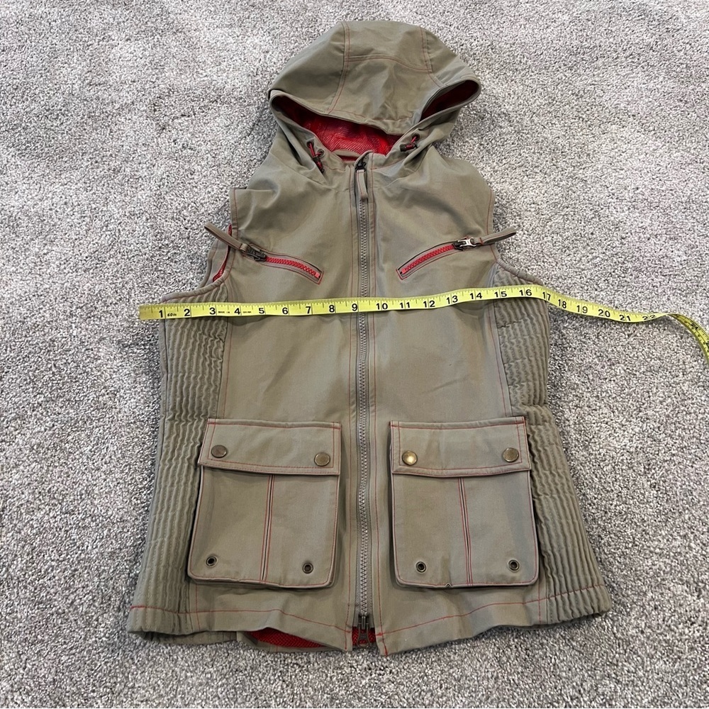 Goode Rider Equestrian Vest Women Size Small Hooded Full Zip Style# 16033 Beige, - Picture 13 of 16